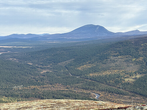 Utsikt nordover mot Mukampen