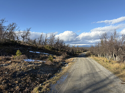 Utsikt nordover mot Gålå fra p-lomma