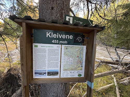 Turskilt ved Øldalen p-plass