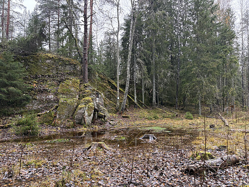 Gammelt maleri på fjellet like ved Sandbakken