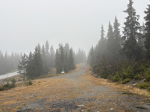 Fin parkeringsplass like ved hovedveien