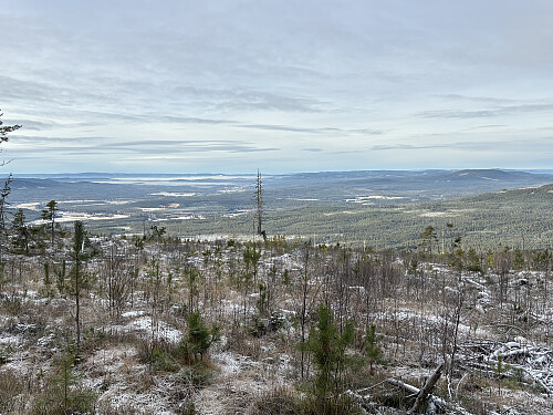 Utsikt vestover fra stien
