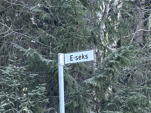 Artig veinavn på skogsveien innover mot toppen