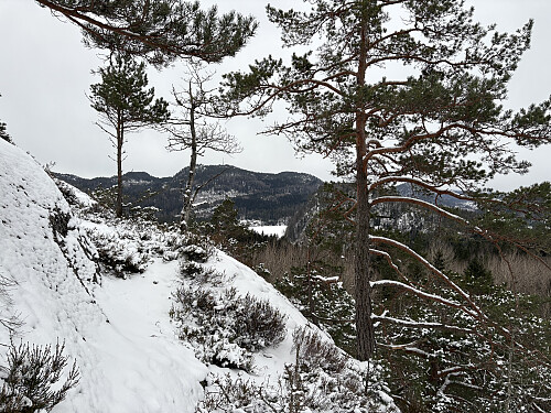Like oppunder trigpunkt-toppen ble det litt småklyving pga litt glatte forhold