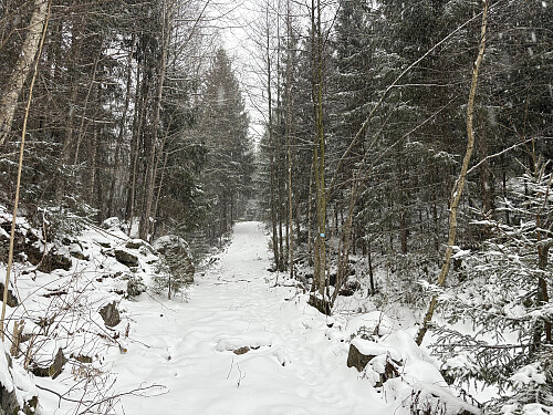 God sti oppover retning Storheia