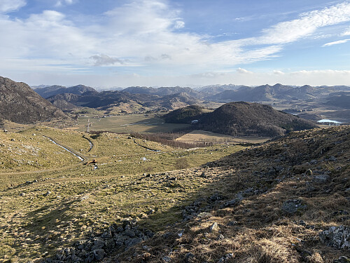Høylandsfjell sett fra oppstigningen til Håfjellet
