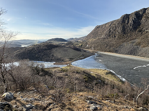 Tilbake mot Vaulaberget fra oppstigningen til Geitafjellet