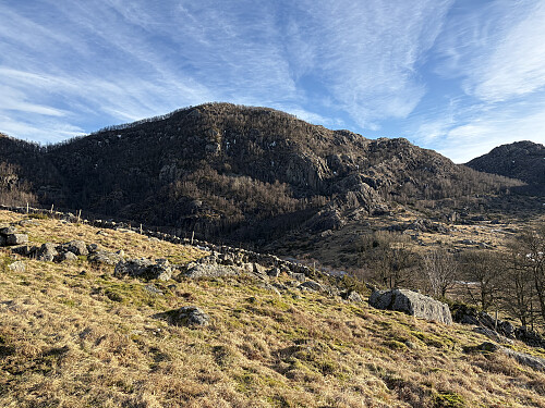 Tjoafjellet sett fra oppstigningen til Tøgjefjellet