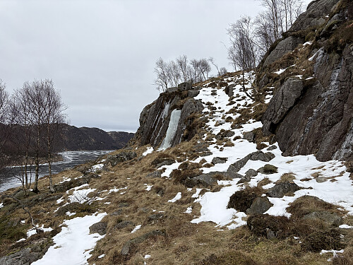 Starten av oppstigningen ved Snøsvatnet
