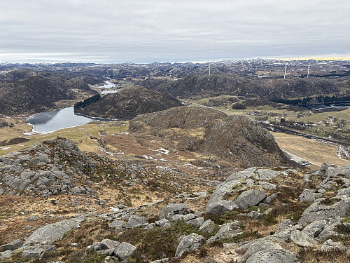Utsikt ned til Husafjellet