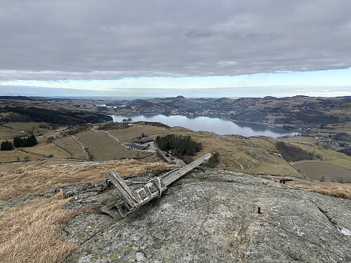 Utsikt vestover mot Edlandsvatnet og Ålgård