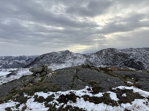 Øksnanuten i Gjesdal. Håfjellet og Vassfjellet i bakgrunnen