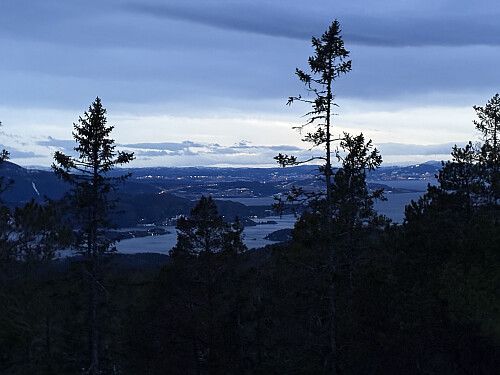 Utsikt mot Stjørdal fra toppen av Liahøgda