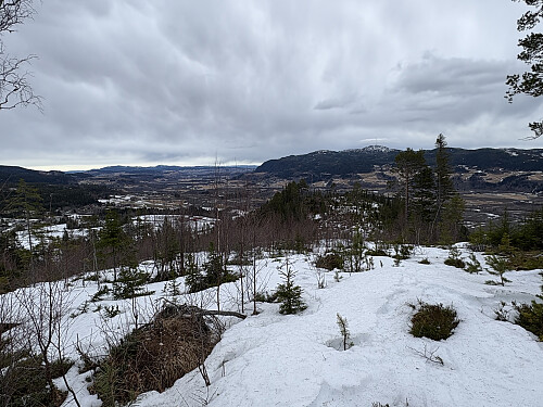 Utsikt nordover fra toppen
