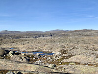 Utsikt mot nordøst med Såta, Kaldefjell, Snønuten, Leirnuten og Steinkilenuten.