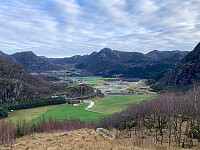 Utsikt østover mot Rettedal.
