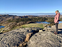 Toppen med fester for gammelt trig-punkt.