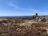 Utsikt utover mot havet i vest.