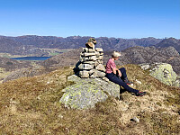 Utsikt mot Madland fra toppen.