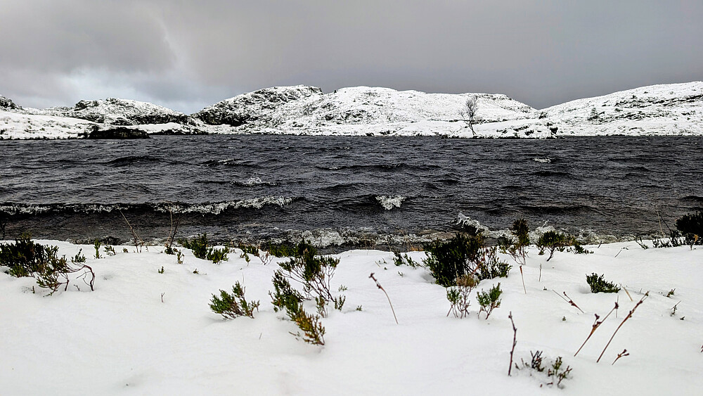 Det blåser friskt på Bløvatnet