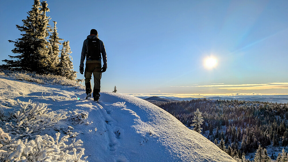 Straks oppe på Krokvassfjellet 