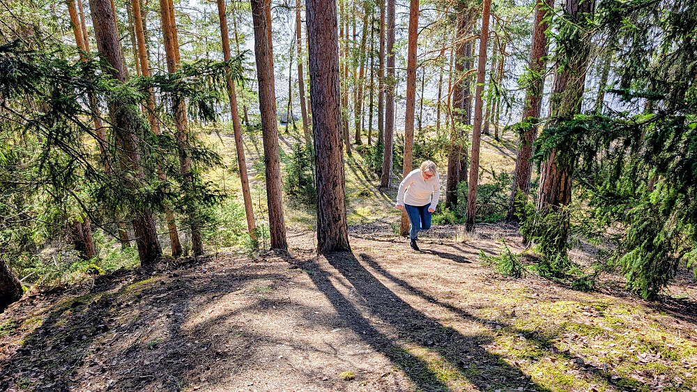 Opp på øyas høyeste punkt! 