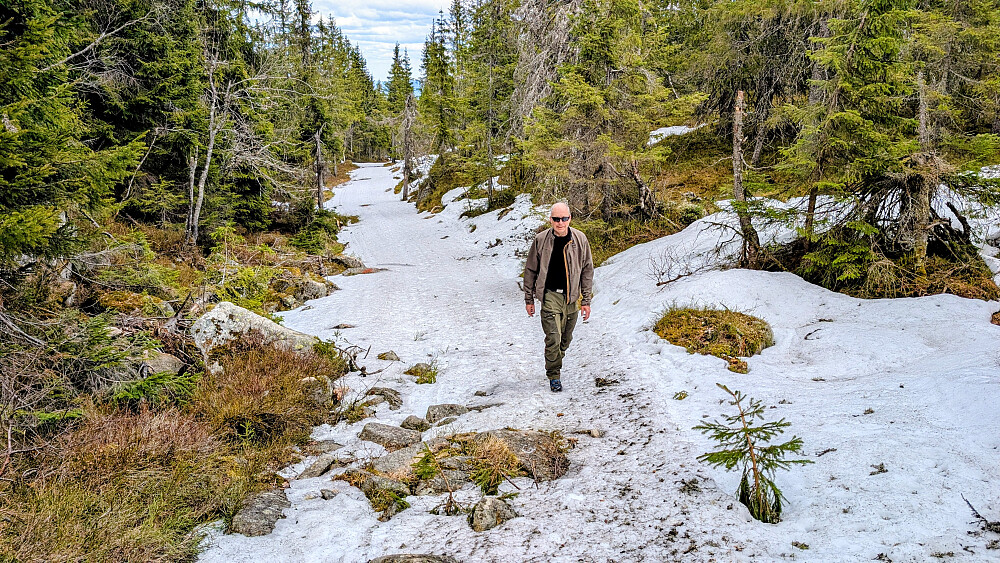 Litt gange på rester av skiløypa