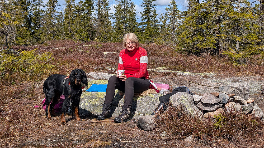 Matpause på Bislingflaka i sola