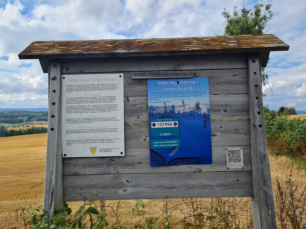 Info ved Sølvsberget parkeringslomme
