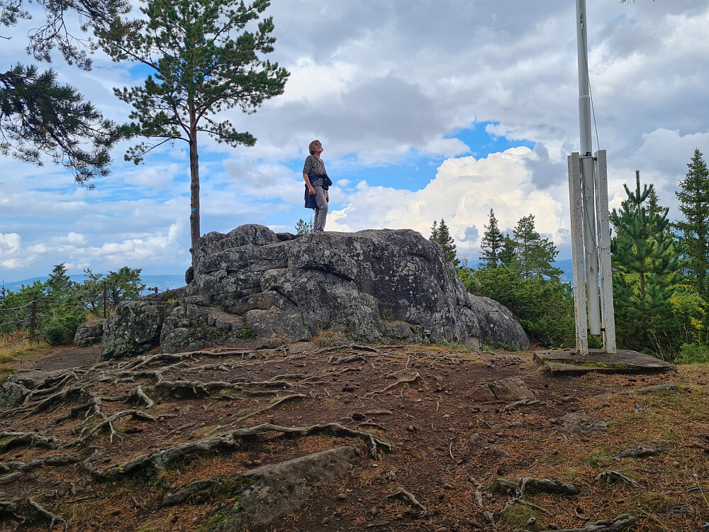 Anne Grete på toppen av Sølvsberget