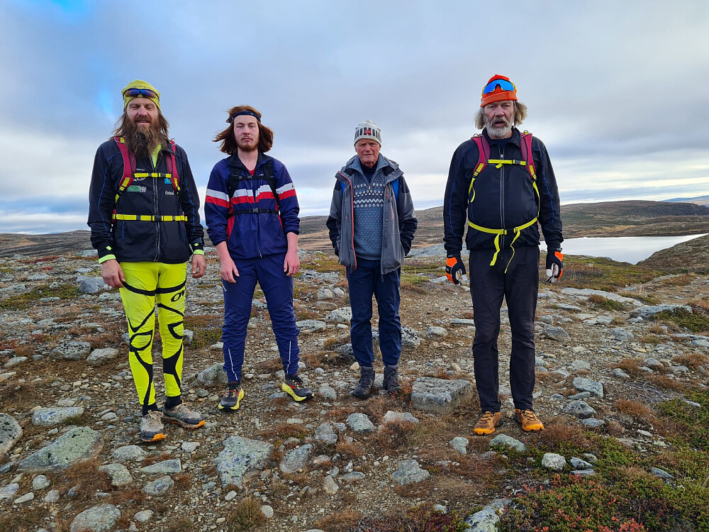 Ole Amund, Christian Jarle, Rolf og Inge på Skardtjønnhøgda