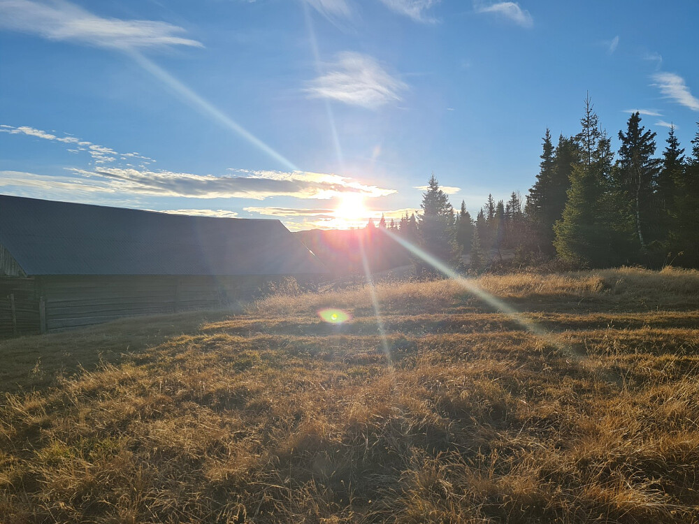 solnedgang over Vold-setra