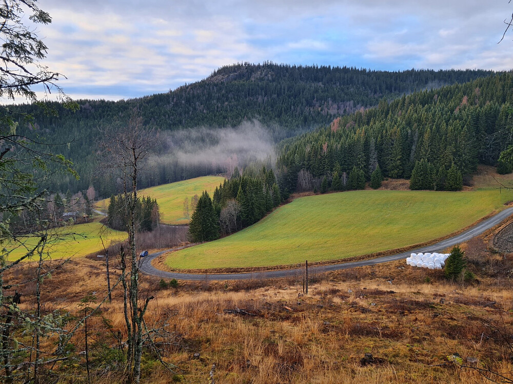 Utsikt, ser bilen der jeg parkerte