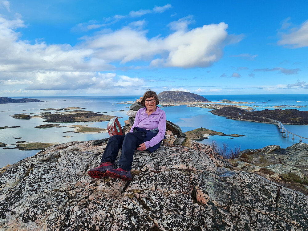 På Ørnfløynakken, medSommarøybrua i midten og Håja til høyre