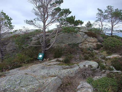 Trimpost litt nedforbi toppen av Bergetjørnknuten.