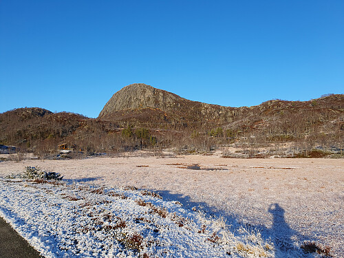 Ørnefjellet sett frå Flatstøldalen. Gjekk opp via ryggen på høyre side.