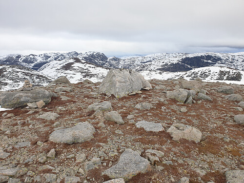 På Urdalsfjellet. Austover mot Store Vongsen og Iglandsklubbafjellet t.v.