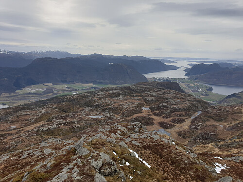 Reinaknuten 787 og Lauvåsen 648 med Svadbergsfjellet 458 framføre.