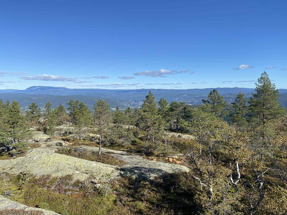 Utsikt fra Kloksfjellet i retning Notodden.
