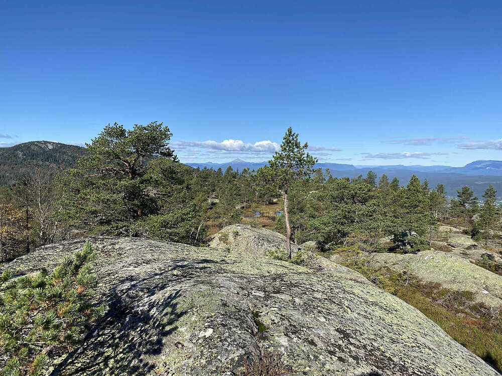 Utsikt fra Kloksfjellet i retning Gaustatoppen.