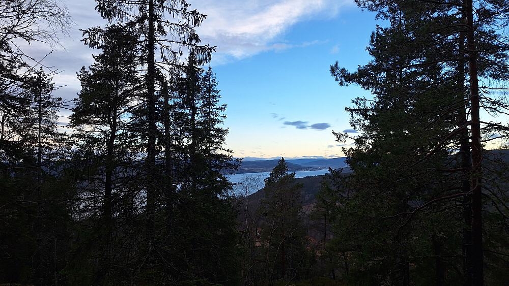 Utsikt vest for toppen.