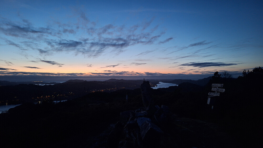 Kveld på Kvamsfjellet.