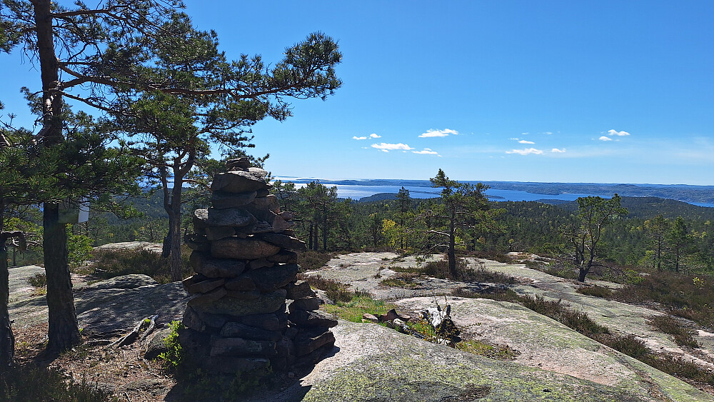 Høgås trig. punkt 500 meter sør for toppen. 