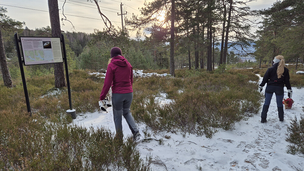 På returen stakk vi bortom Brastadåsen gravrøysfelt.