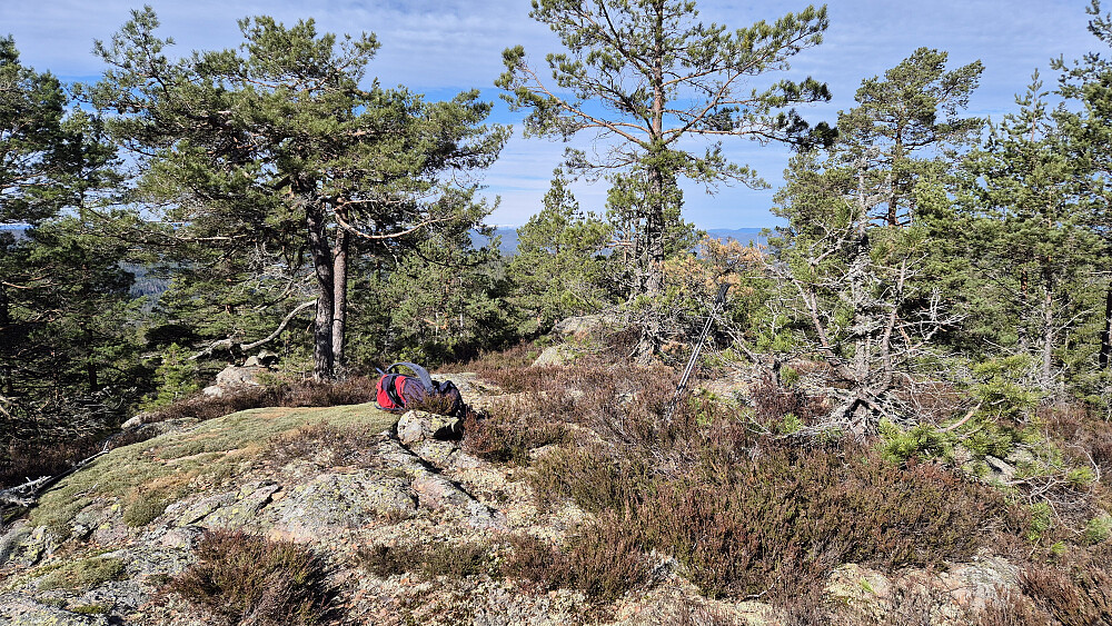 På den vesle høyden Vest for Storefjell (256), som var hakket finere enn toppunktet på selve Storefjell (266).