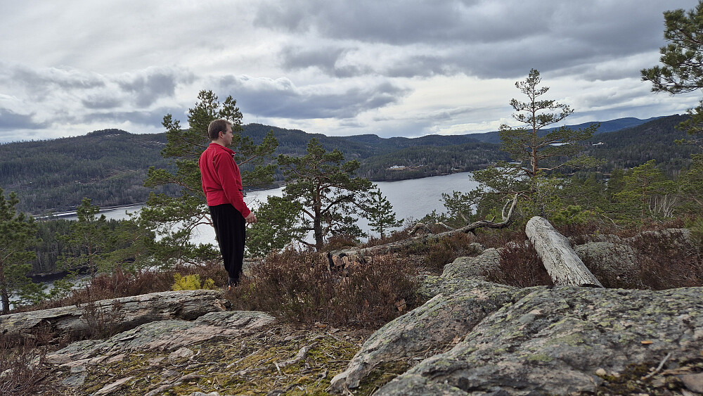 Utsiktsområdet på Hestlihaugen. Bildet tatt mot sørvest. 