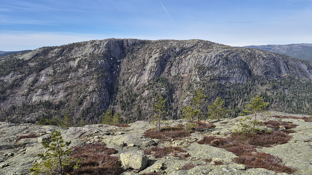 Vestlifjell (701) sett fra toppen av Måna (602).