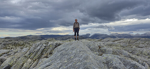 Kjell at the highest point at Grønhaug