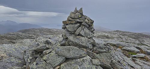 The cairn at Grønhaug (not at the highest point!)