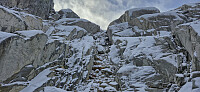 The steep ascent to Middagshorgi